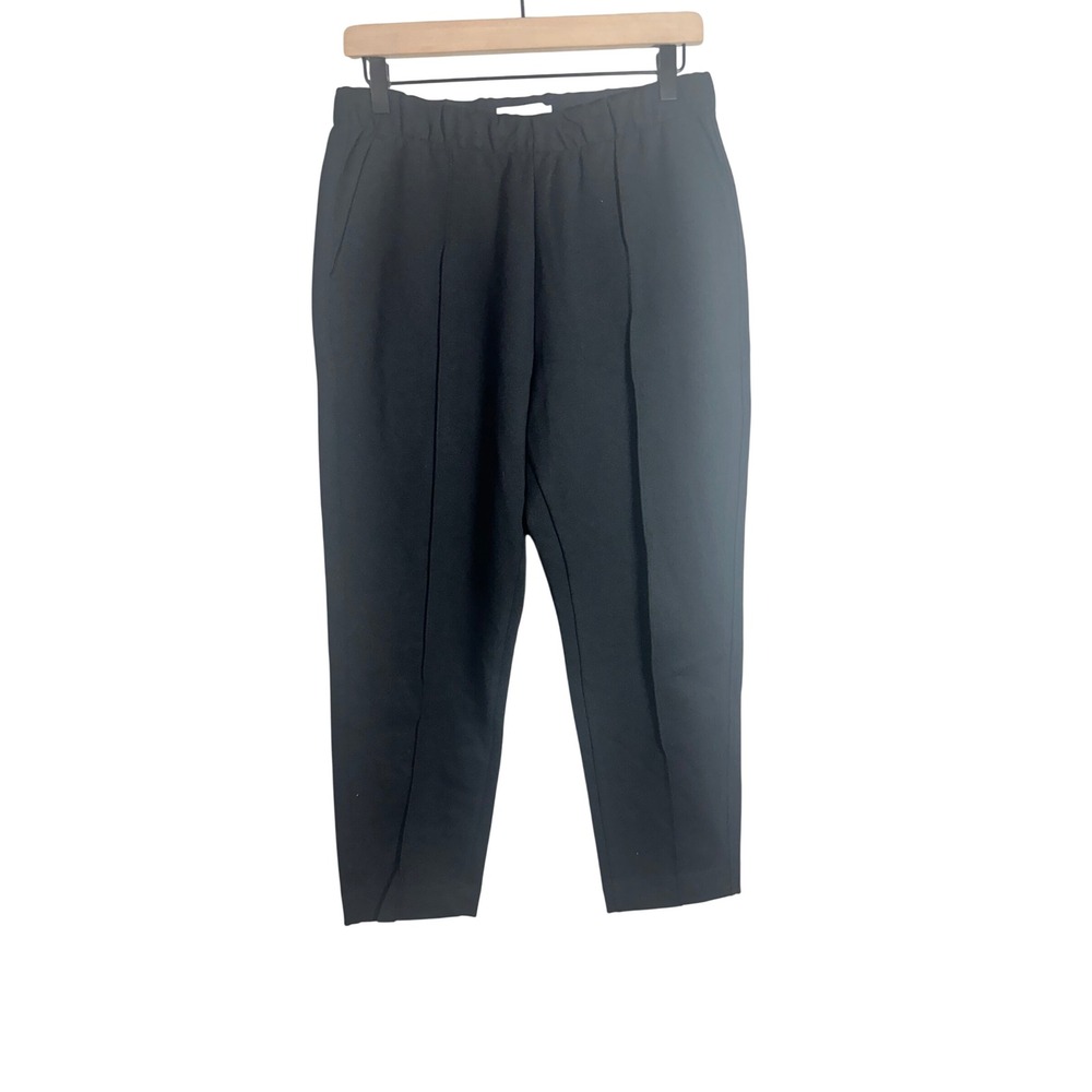 Everlane The Dream Pant Black Elastic Waist Tapered Ankle Trousers Womens Medium